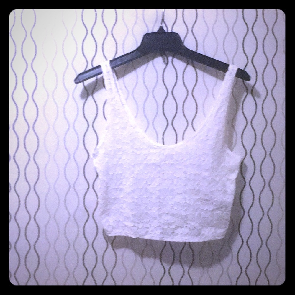 Lacey White Crop Top